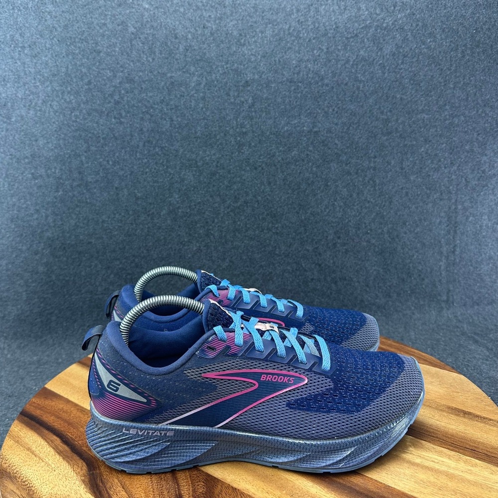 Brooks Levitate 6 Womens 10B Shoes Blue Purple Running Sneaker Gym 1203831B463